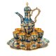 thumbnail image 1 of Juego De Vino Europeo Con Bandeja De Tazas Juego De Tetera Vintage De Lujo Para Boda Azul, 1 of 5
