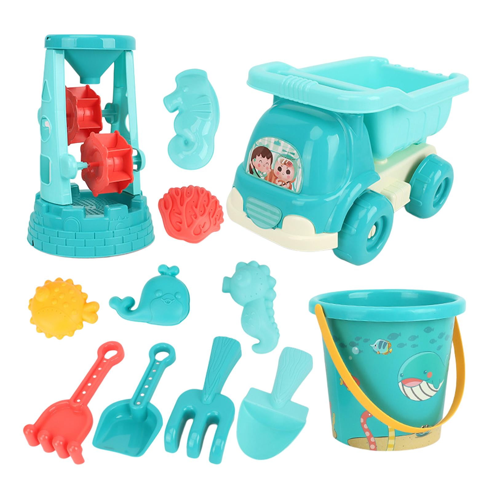 Bothyi - Juguete De Arena De Playa, Juego De Juguetes De Playa Preescolar Para Niños, Juguete De Baño, Cubo De Plástico
