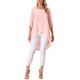 thumbnail image 2 of INSPIRE CHIC Blusa de Chifón para Mujer con Mangas Divididas 3/4 y Dobladillo Asimétrico Túnica Rosa L, 2 of 6