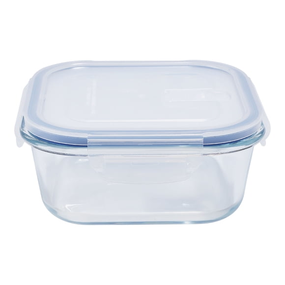 Contenedor 800ML Vidrio Cuadrado 1 Pieza Transparente