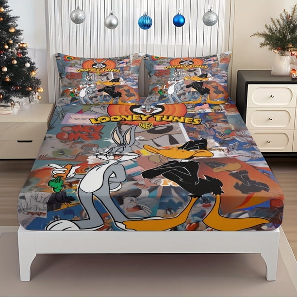 Fitted Sheet Bugs Bunny And Daffy Duck'S Classic Cartoon Adventure ...