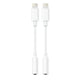 thumbnail image 1 of Adaptador de audio SAMPOP Lightning a 3,5 mm, paquete de 2, blanco, 1 of 7