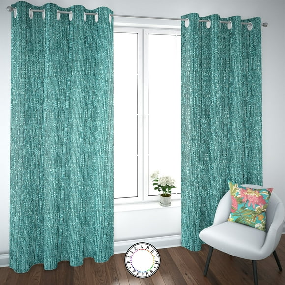 Set de Cortinas Hogar 2 Paños de 140x220 cm Turquesa