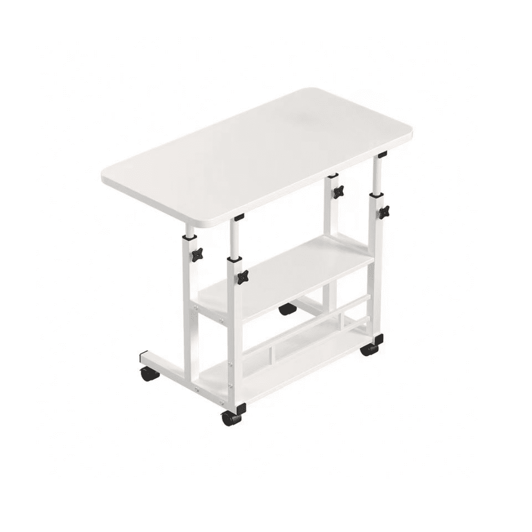 Genérico - Mesa Auxiliar Ajustable De 3 Niveles Con Ruedas