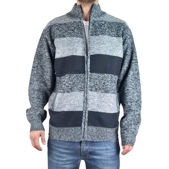 Chaleco Sweater Hombre Frisado Cuello Alto Cierre Completo 2115