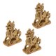 thumbnail image 2 of 3xpure Cobre Latón Feng Shui Riqueza Kylin Bestia Estatua Amueblado Ornamento, 2 of 5