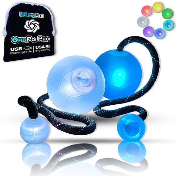Set UltraPoi OrbPoi Pro de Bolas de Poi LED Recargables