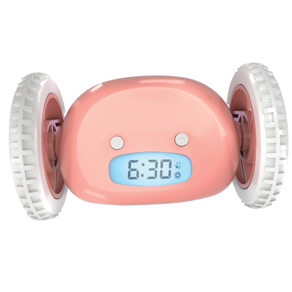 Reloj despertador CLOCKY Extra Loud para personas que duermen mucho, color rosa