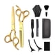 thumbnail image 1 of Juego de 10 tijeras de corte de pelo, kit profesional para peluquería, salón y hogar., 1 of 5