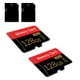 thumbnail image 2 of Paquete De 2 Tarjetas De Memoria Micro Sd De 128 Gb Con Adaptador Sd, 2 of 8