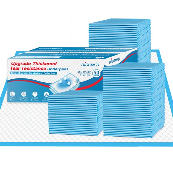 Almohadillas desechables BIGGMED, 50 unidades, 36 x 36 cm, superabsorbentes