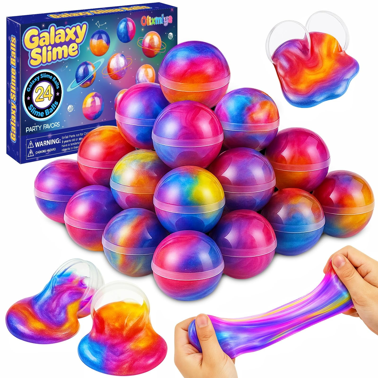 Bolas De Limo Slime Party Favors Olixmlya Galaxy, Paquete De 24
