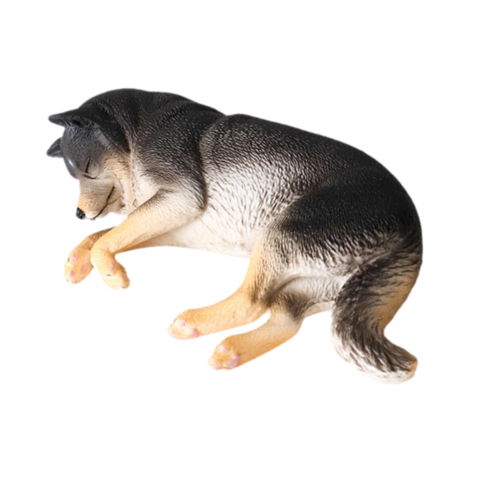 Bothyi - Figuras De Escultura De Perro Realistas, Juguete En Miniatura Para Niños, Niñas, Niños, Negro