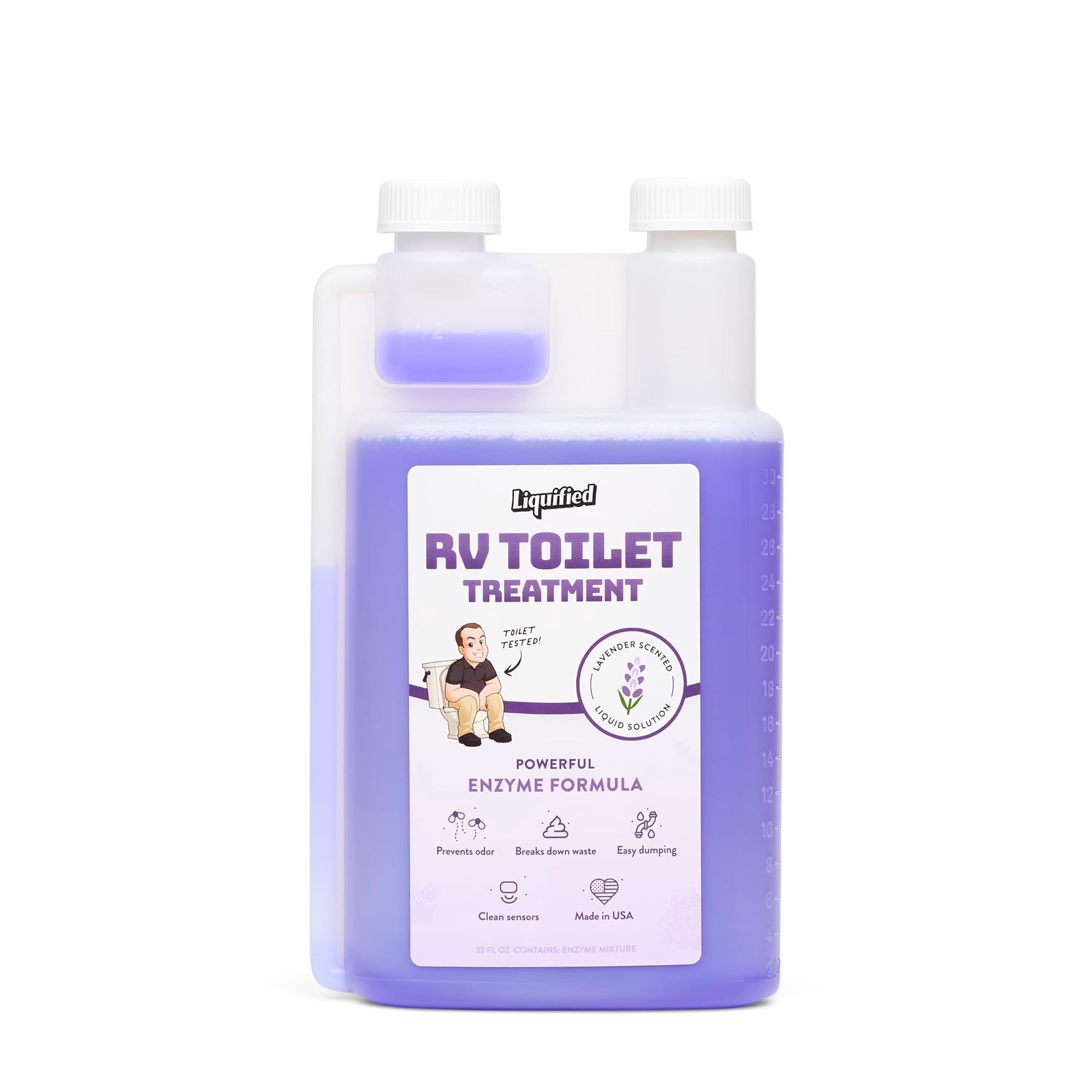 Liquified Rv Toilet Treatment - Digestor Líquido Para Tratamiento De Inodoros Rv, Color Negro, 960 Ml