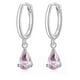 thumbnail image 1 of Aros Plata Mujer Argolla Circon Rosa, 1 of 3