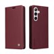 thumbnail image 4 of Funda Billetera de Cuero para Samsung Galaxy S25 con Tarjetero y Soporte - Tapa Magnética Rojo, 4 of 6