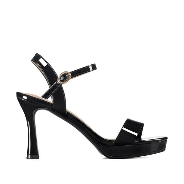 Sandalia Casual Taco Alto Simil Charol Mujer Weide YOU537