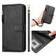 thumbnail image 4 of Funda tipo cartera para TCL 30 SE con bolsillo con cremallera, tarjetero, soporte, correa para la muñeca y tapa de cuero Negro, 4 of 5