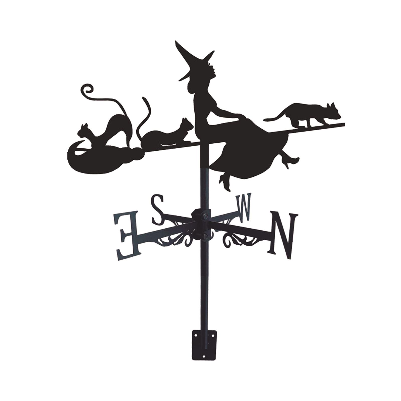Magideal - Adorno De Veleta Clásica, Escena De Granja, Indicador De Dirección Del Viento, Veleta, Escena Al Aire Libre, Granero, Garaje, Césped, Granja, Jardín , Y Gato Bruja Y Gato