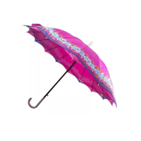 Genérico - Paraguas Plegable 16 Varillas 79Cm Automático Rosa