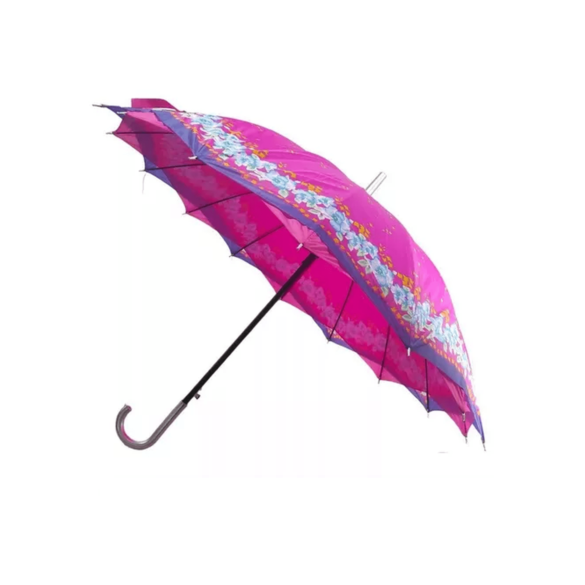 Genérico - Paraguas Plegable 16 Varillas 79cm Automático Rosa