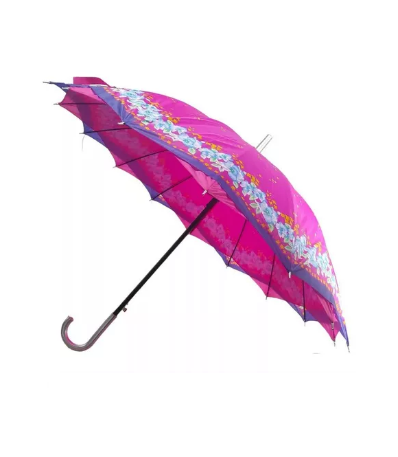 Genérico - Paraguas Plegable 16 Varillas 79Cm Automático Rosa