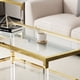 thumbnail image 3 of Modern Acrylic Leg Coffee Table, Double Layer Tempered Glass Top with Golden Metal Frame, 47.2x23.6x17.7 Inch Living Room Furniture, 3 of 3