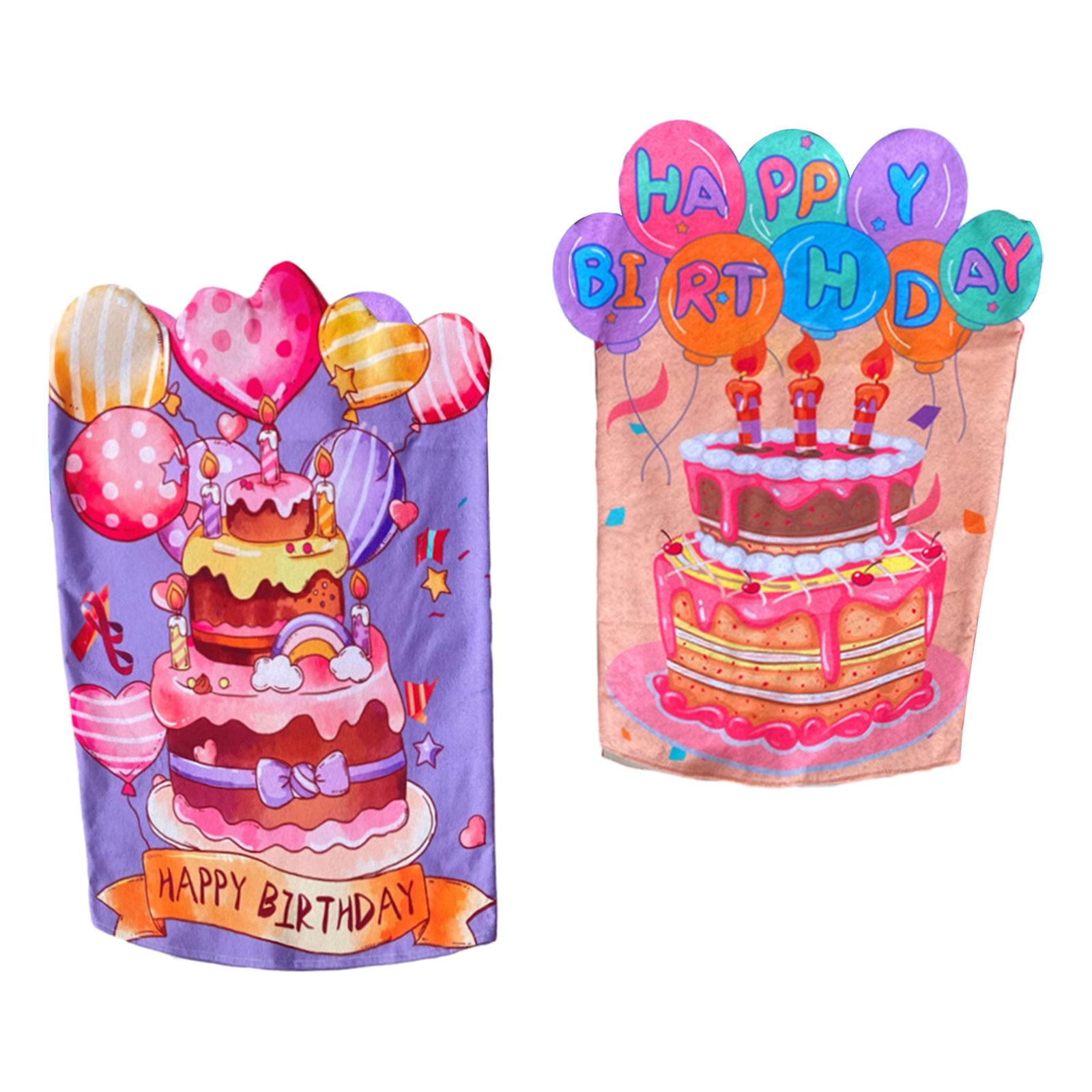 Magideal - 2 Piezas De Fundas Para Sillas De Cumpleaños, Decoración De Feliz Cumpleaños, Fundas Románticas Para Sillas De Comedor Y Sala De Estar, Fundas Para As
