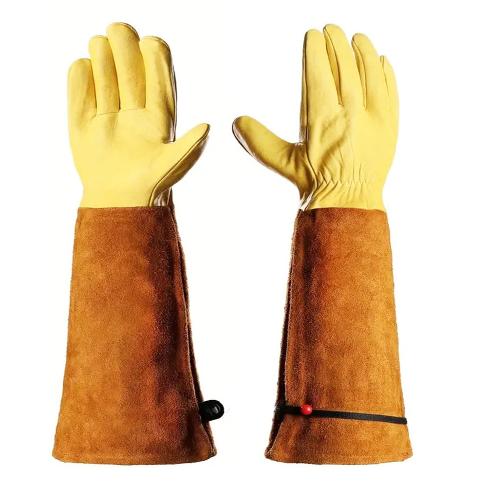 Xusx111 - Guantes Largos De Jardinería Para Mujeres A Prueba De Espinas, Rosa Poda Cuero De Vaca Guantes De Jardín Para Cactus, Rosa Y Morena