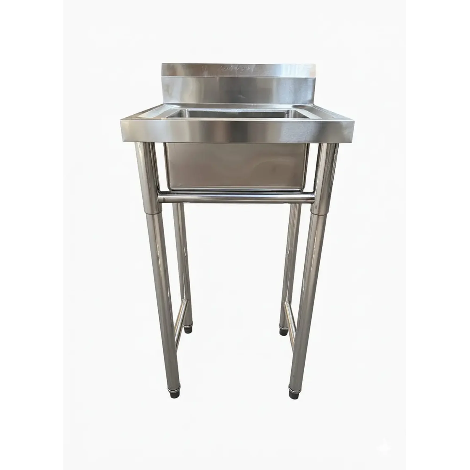 Modern Space - Lavafondo Industrial De Acero Inoxidable 50x50 Cm Con Desague Y Sifón