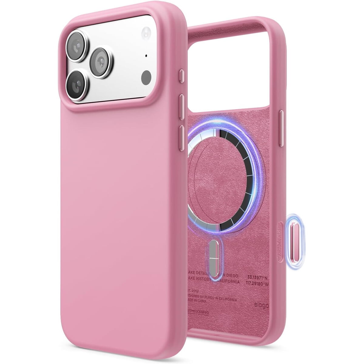 Funda Elago Iphone 17 Pro Max Magsafe Silicona Rosado