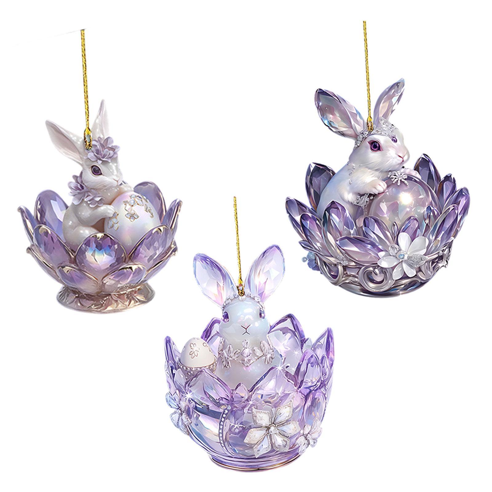 Bothyi - Colgante De Conejito, Adorno Plano 2D, Decoración Colgante Para Porches Familiares, Pared, 3 Uds.