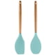 thumbnail image 1 of Juego de 2 utensilios de cocina de silicona con mango de madera, antiadherentes y resistentes al calor., 1 of 5