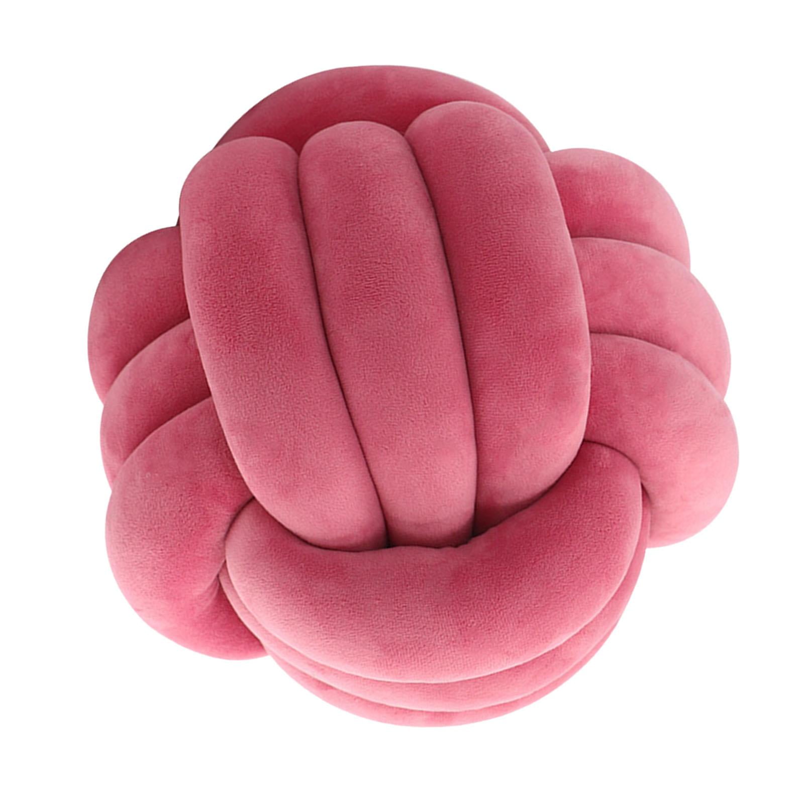 Magideal - Nudo Almohada Bola Gruesa Cómoda Almohadas Anudadas Para Sala De Estar Hogar Sofá Rosa Claro Rojo Rojo Rosa Claro