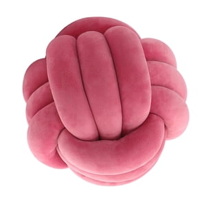 Magideal - Nudo Almohada Bola Gruesa Cómoda Almohadas Anudadas Para Sala De Estar Hogar Sofá Rosa Claro Rojo Rojo Rosa Claro