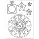 thumbnail image 1 of Molde de silicona Stamperia A5 – Relojes y Estrellas, Sir Vagabond, 1 of 1