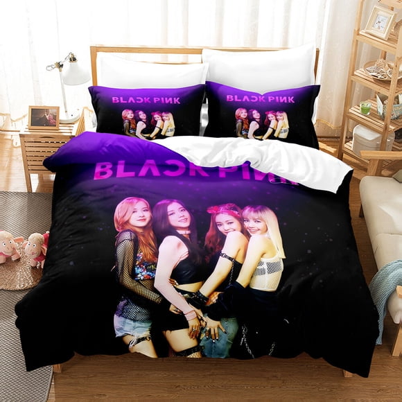 BLACKPINK K-POP Duna Duvet Cover Bedding Set Pillowcase 3-Piece Bedding Set (1 Duvet Cover + 2 Pillow Shams)