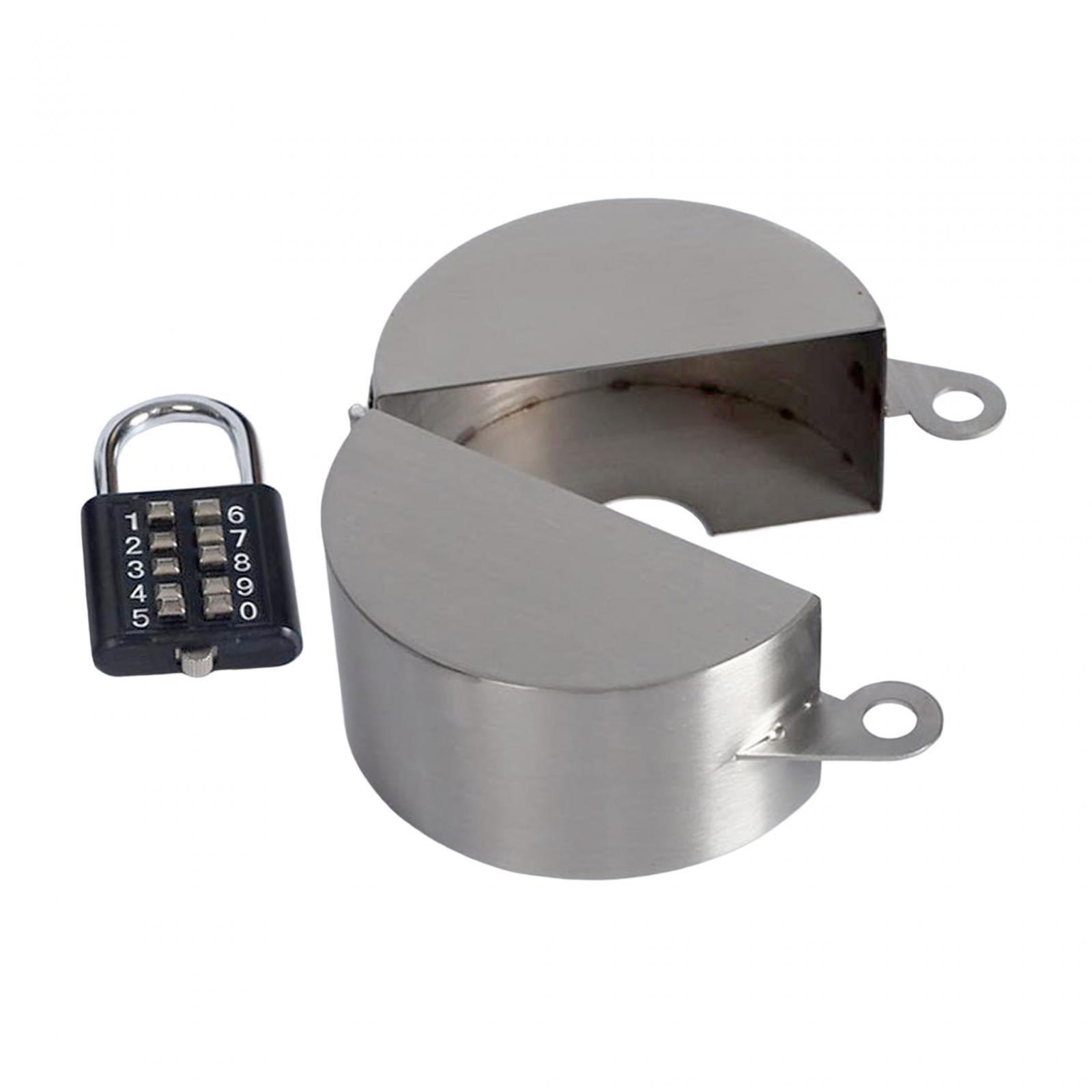 Magideal - Dispositivo De Bloqueo De Puerta Cubierta De Grifo Para Exteriores Caja De Dispositivo De Retención Extraíble Cubierta De Protección De Grifo De Metal