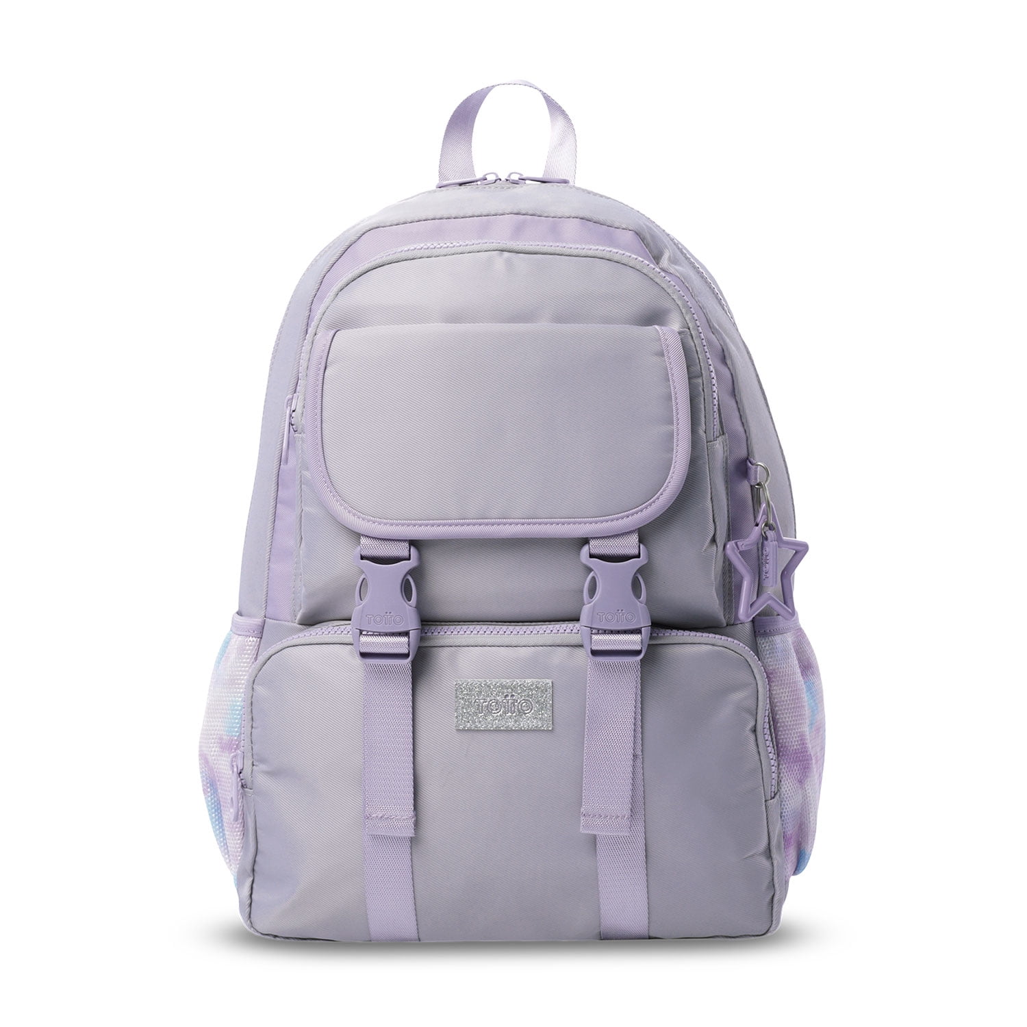 Mochila Niña Cluw Mediano Color Gris Totto