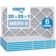 thumbnail image 1 of Filtro de aire Aerostar 20x25x1 MERV 6 plisado, paquete de 6, 1 of 4