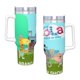 thumbnail image 4 of La Pequeña Lola Visita la Ciudad Vaso aislado de acero inoxidable con asa, diseño temático, regalo para familia, amigos y fans; incluye pajita y encaja en el portavasos estándar, 40 oz, 4 of 6