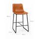 thumbnail image 4 of Taburete Burgos Piso De Bar O Terraza 66cm Marron, 4 of 6