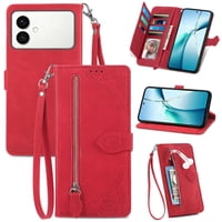 Funda Foxdock Cartera Piel Samsung Galaxy S26 Edge – Antirrobo Rfid, Antigolpes – Rojo