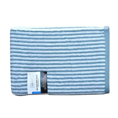 Toalla De Baño Spa Lineas Azul 70X135Cm 100% Algodón  Mainstays