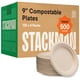 thumbnail image 1 of Platos de papel compostables Stack Man, 9 pulgadas, 500 unidades, 1 of 7