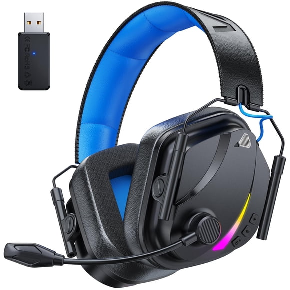 Auriculares inalámbricos para juegos Vakedy para PS5, PS4, PC con micrófono 50H Bat