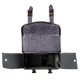 thumbnail image 5 of Bolsa de piel sintética negra para moto Sissy Bar, 3 puntos, soportes resistentes con hebillas frontales de liberación rápida, ajuste universal para barras o horquillas, 5 of 7