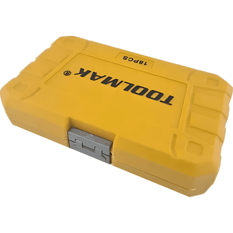 Genérico - Kit Juego Dados Torx Estrella 1/2 Macho Hembra 18 Piezas Tmk Amarillo