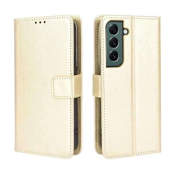 Funda tipo libro para Samsung Galaxy S22 5G, cartera todo‑en‑uno, funda multifuncional con tarjetero y correa de muñeca desmontable