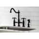 thumbnail image 2 of Grifo de cocina Kingston Brass French Country con rociador de latón, 2 of 6